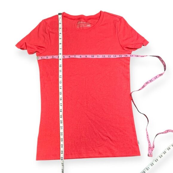 EDDIE BAUER Women’s Red Orange Short Sleeve Crew Neck T-Shirt Size Medium - Picture 5 of 5